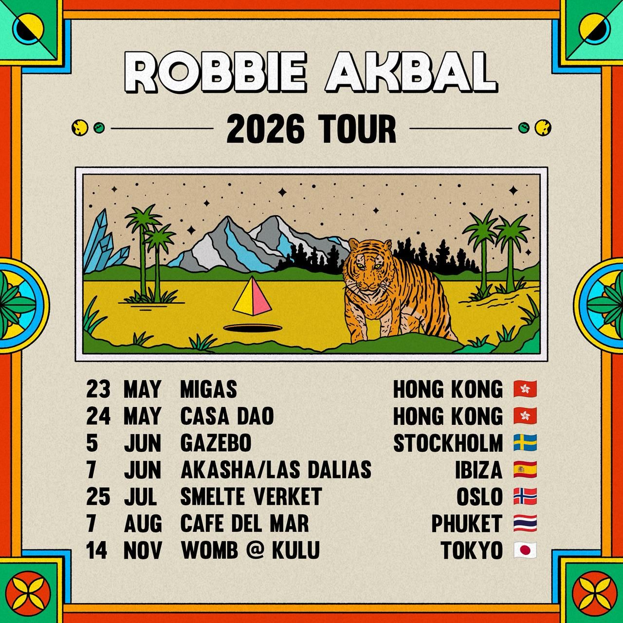 Robbie Akbal 2026 Tour dates